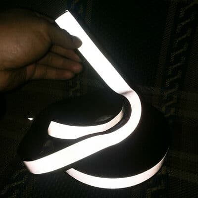 Silver Reflective Webbing Ribbon Fabric Tape Sew On 1