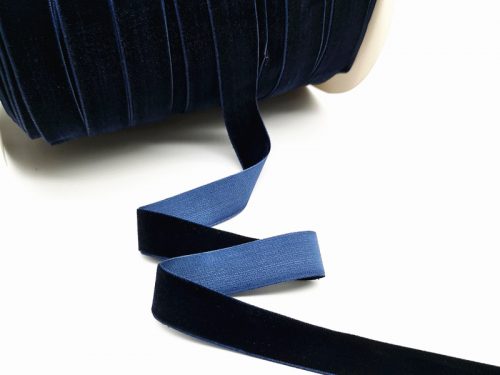 bársony szalag sötét kék